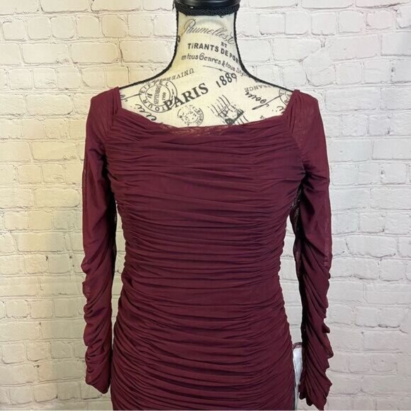 Dress the Population Dawn Plunging-Neck High-Slit Gown size large - Picture 2 of 10